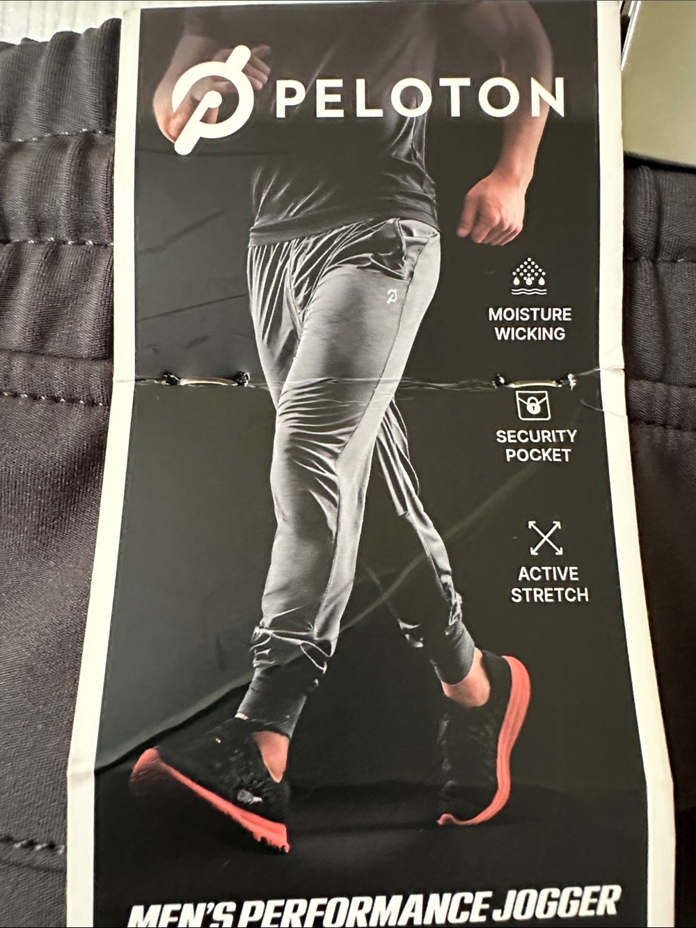 Peloton Men's Jogger Pants - Charcoal Gray with Black Waistband